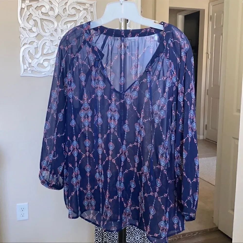 Charlotte Russe Sheer Blouse Size XL
